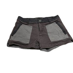 PRANA Shorts Size 6 Two Tone Gray 97% Cotton Some Stretch Front Pockets
